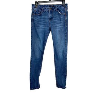 Kensie Jeans Pretty Skinny Size 27 Blue Stretch Denim Mid Rise Skinny Jeans Boho